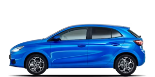 MG3 azul, vista lateral