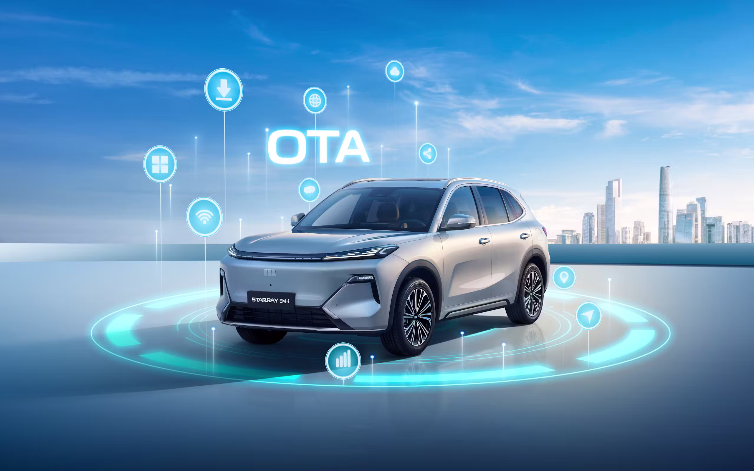 Actualizaciones inalámbricas OTA del GEELY STARRAY EM-i