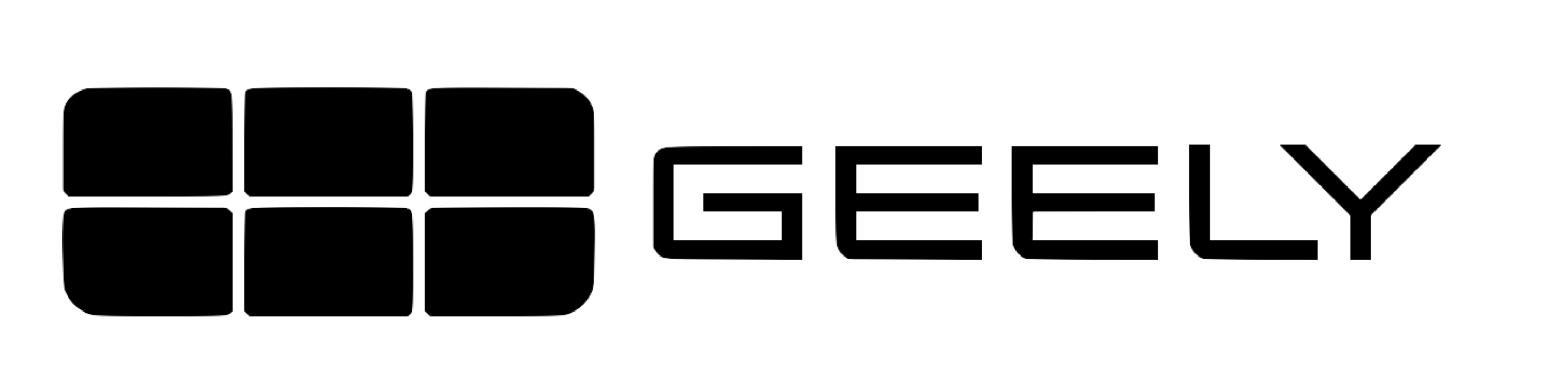 geely logo en negro