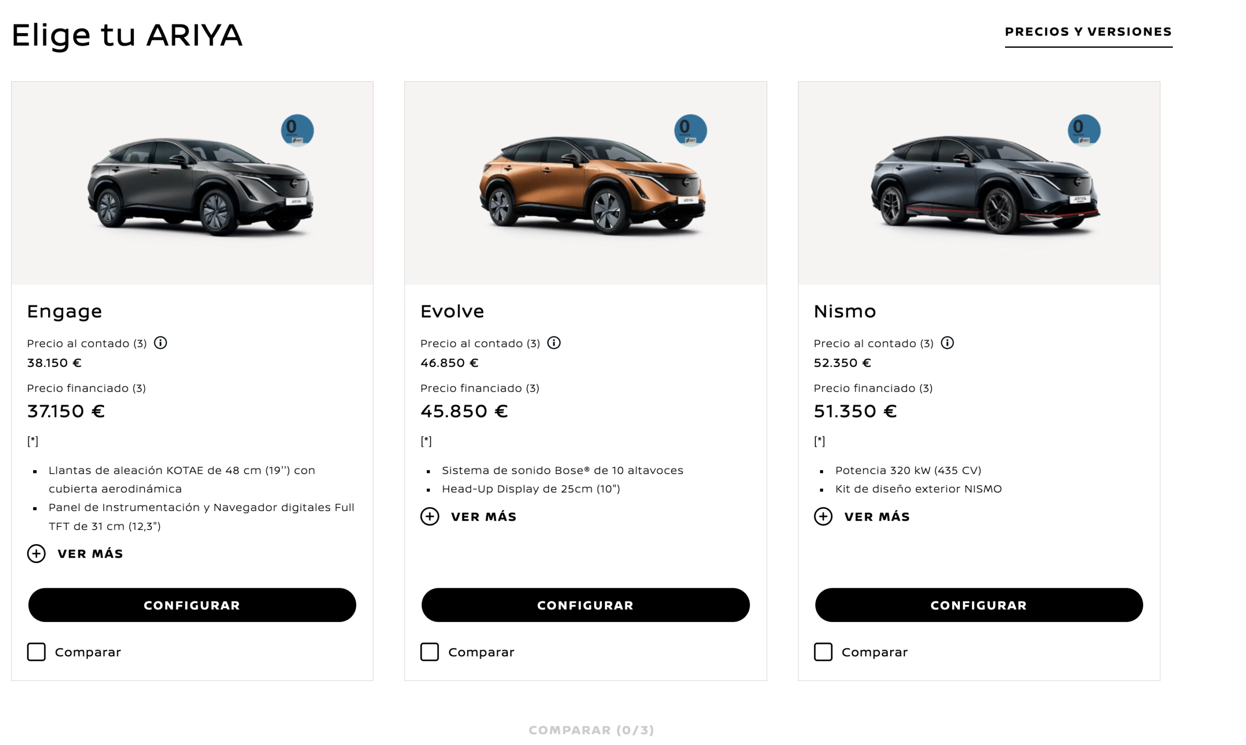 Elige tu Nissan ARIYA